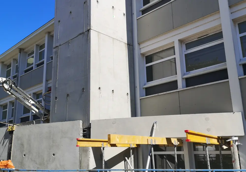 Construction d'une gaine d'ascenseur lycée - Carentan